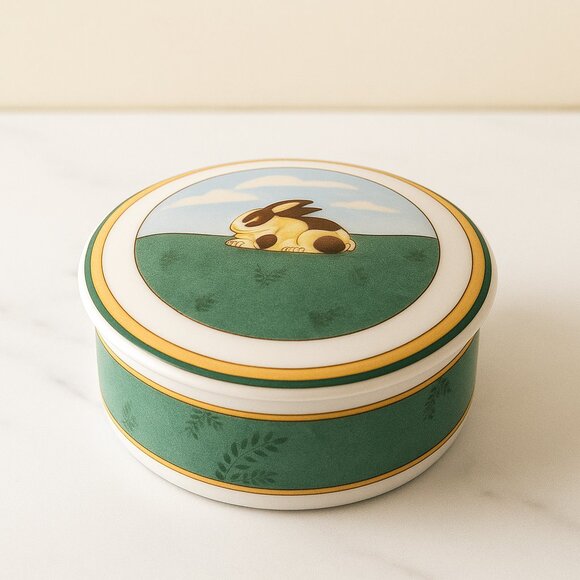 Vintage Villeroy and Boch A La Ferme Les Animaux Lidded candy box. 1748 - Picture 1 of 10